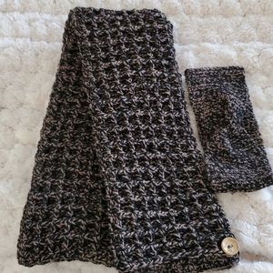 Matching scarf & knotted headwrap set